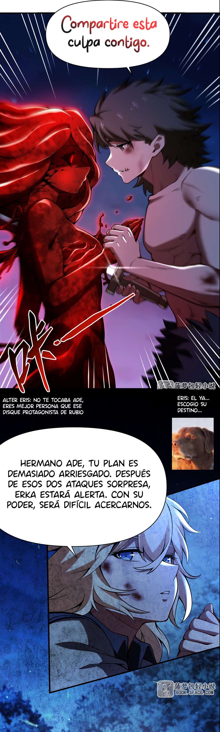 El villano rubio de la novela de la protagonista femenina quiere ser feliz capítulo 35 página 16