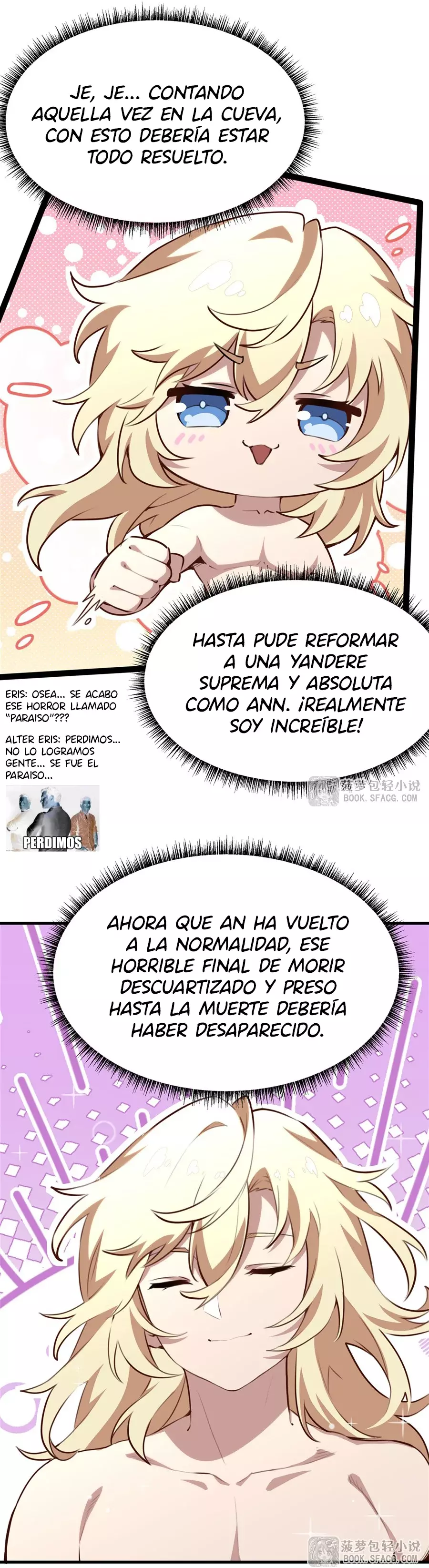 El villano rubio de la novela de la protagonista femenina quiere ser feliz capítulo 38 página 21