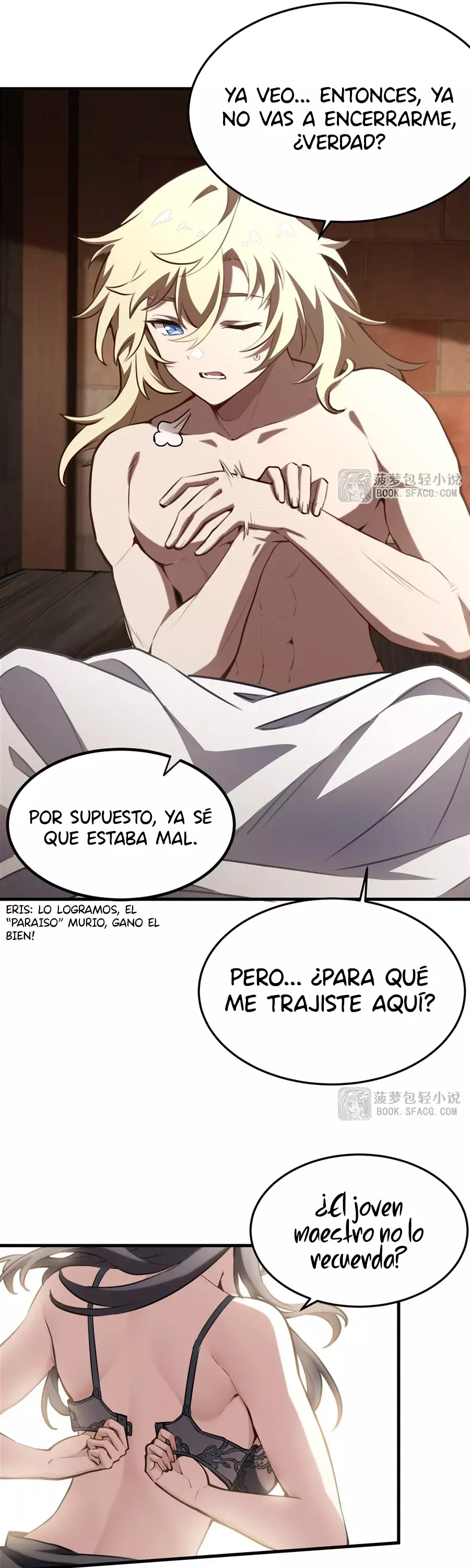 El villano rubio de la novela de la protagonista femenina quiere ser feliz capítulo 38 página 26