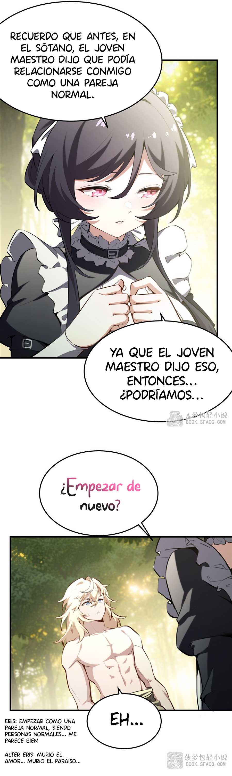 El villano rubio de la novela de la protagonista femenina quiere ser feliz capítulo 38 página 15
