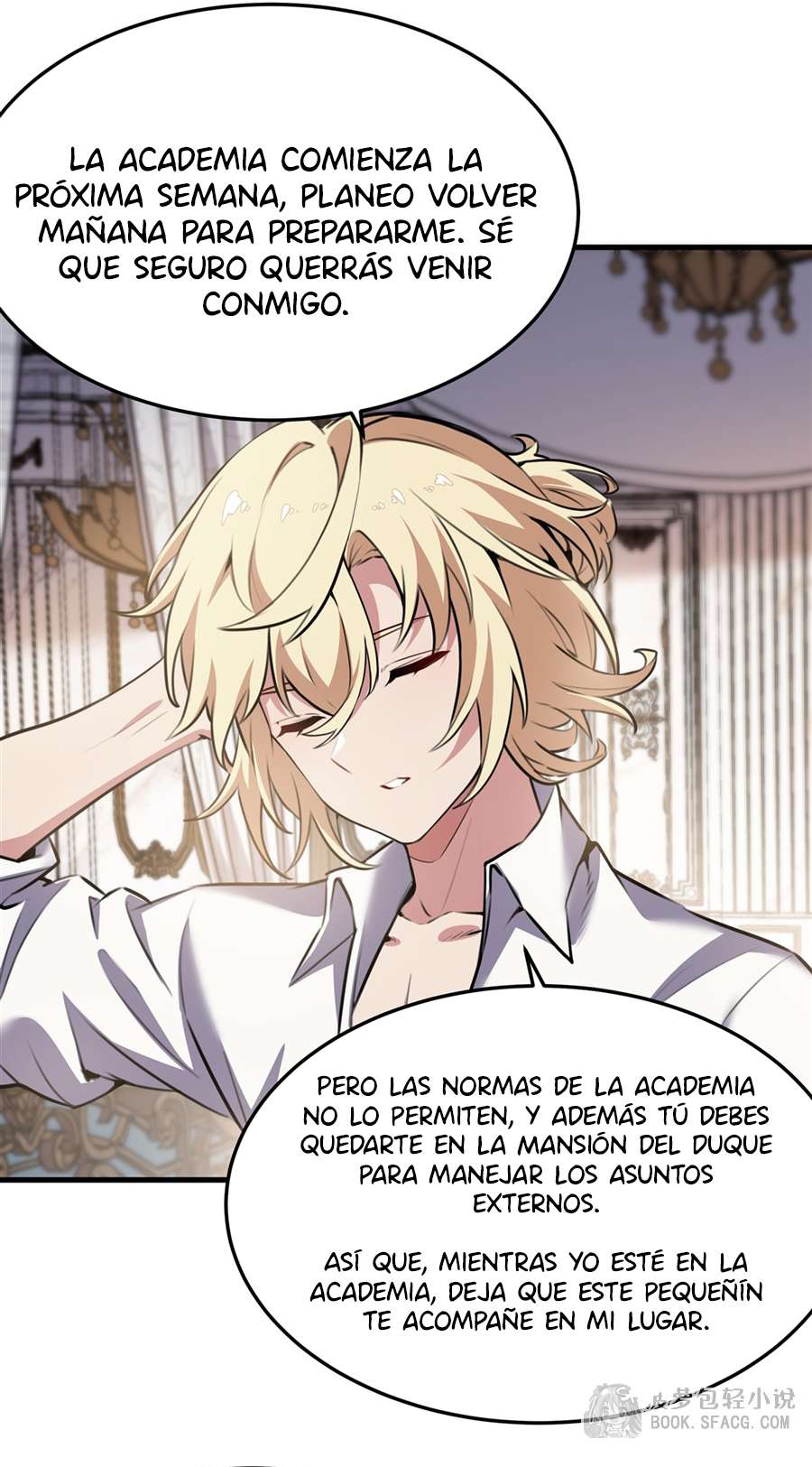 El villano rubio de la novela de la protagonista femenina quiere ser feliz capítulo 39 página 19