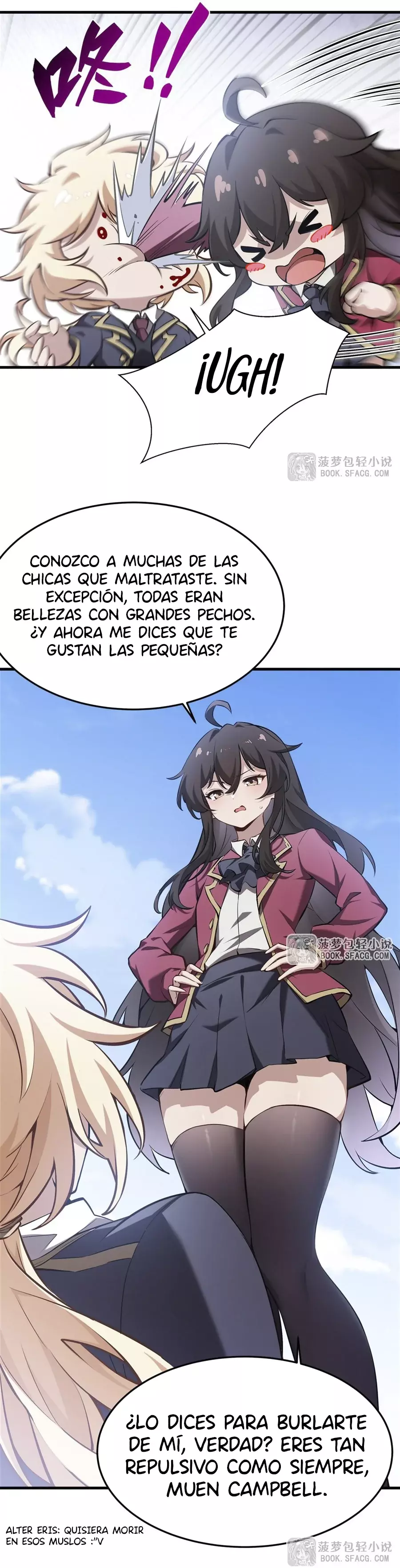 El villano rubio de la novela de la protagonista femenina quiere ser feliz capítulo 41 página 23