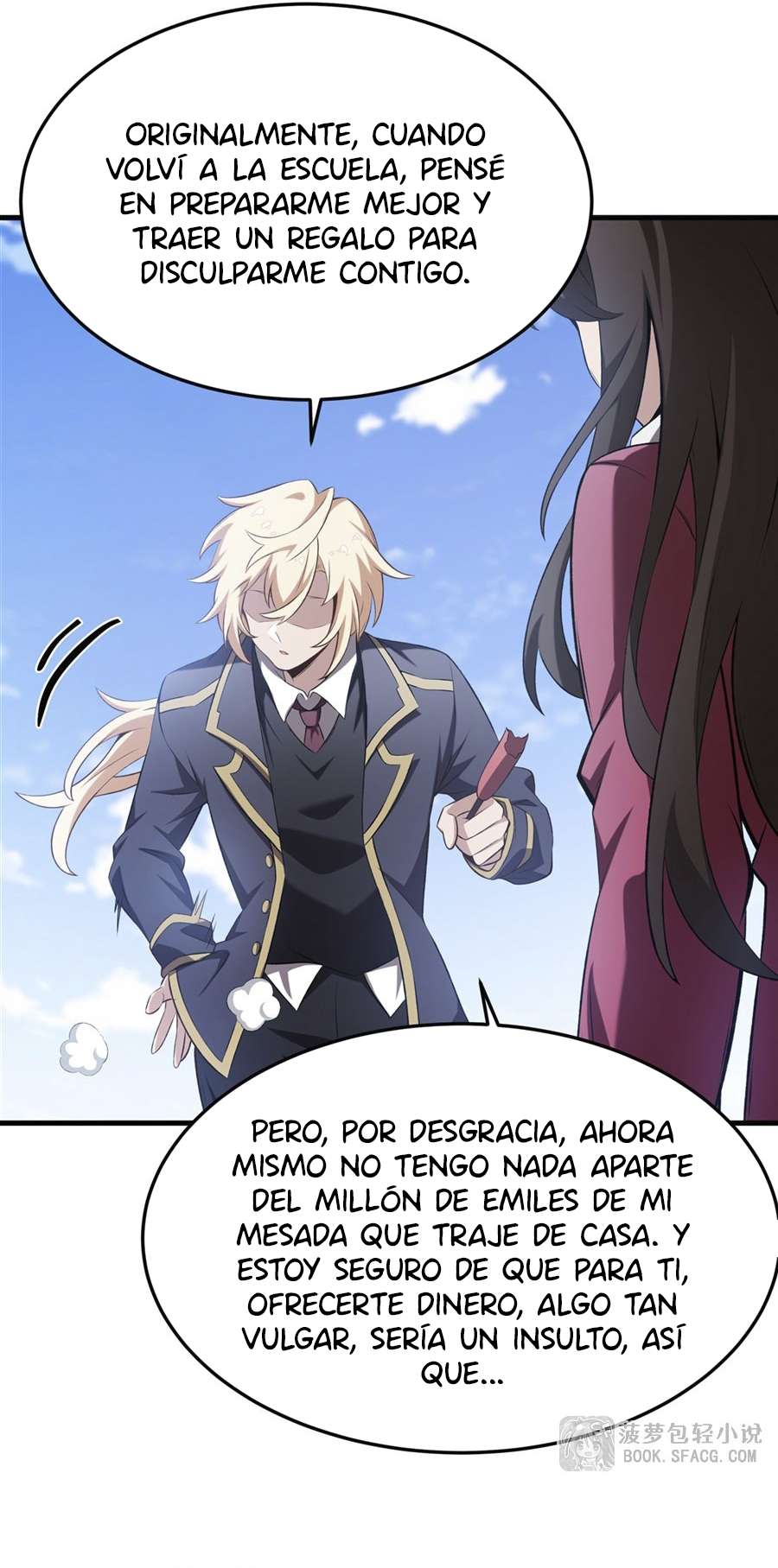 El villano rubio de la novela de la protagonista femenina quiere ser feliz capítulo 41 página 25