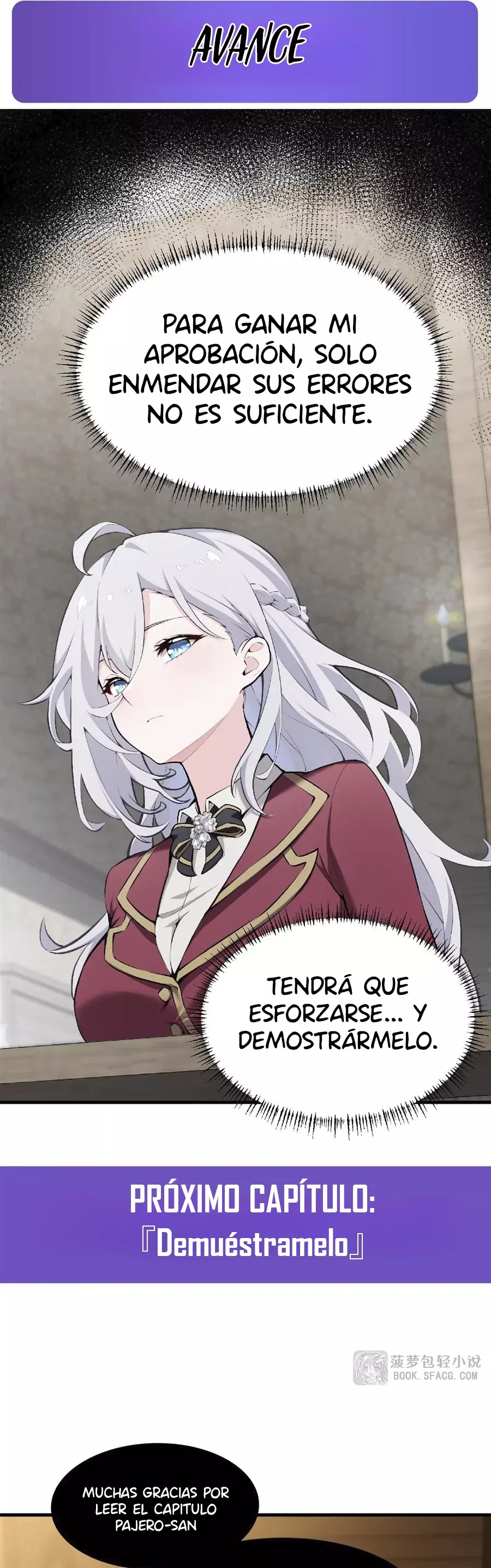 El villano rubio de la novela de la protagonista femenina quiere ser feliz capítulo 43 página 36