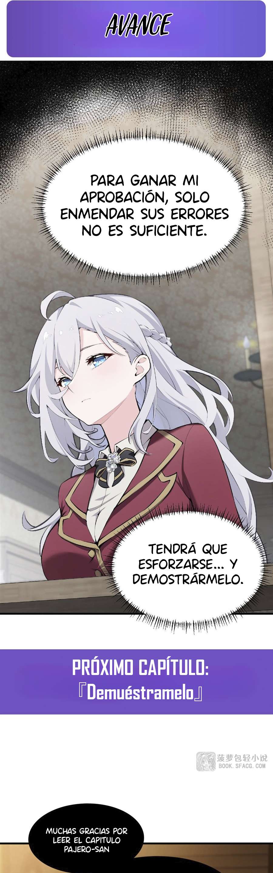 El villano rubio de la novela de la protagonista femenina quiere ser feliz capítulo 43 página 36