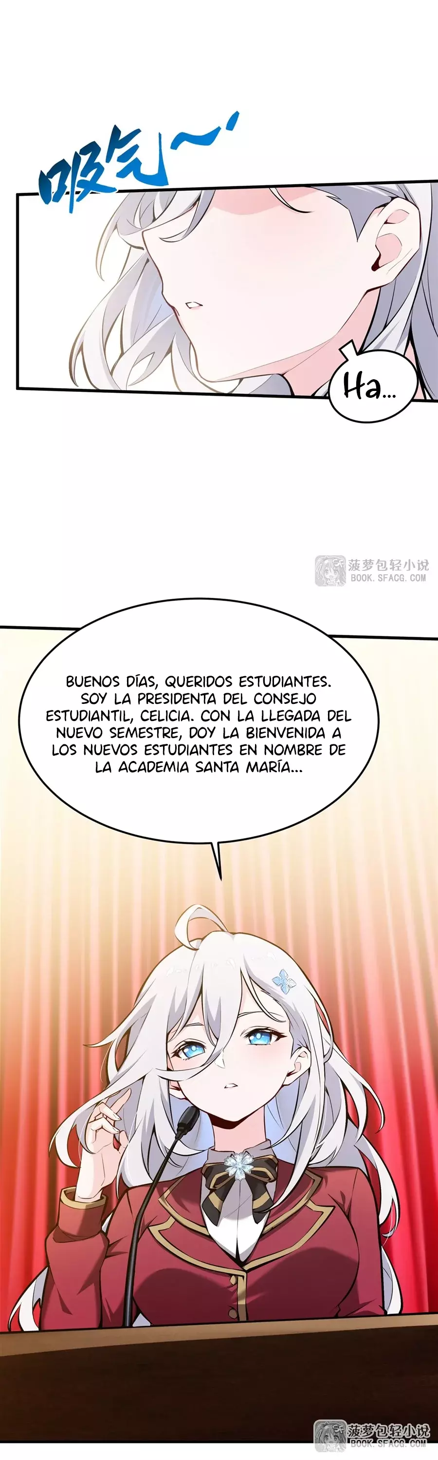 El villano rubio de la novela de la protagonista femenina quiere ser feliz capítulo 45 página 18