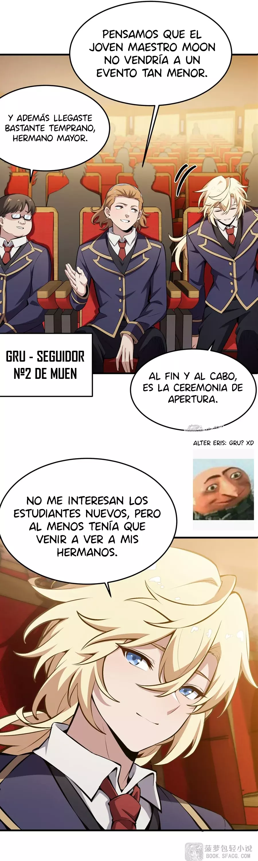 El villano rubio de la novela de la protagonista femenina quiere ser feliz capítulo 45 página 8