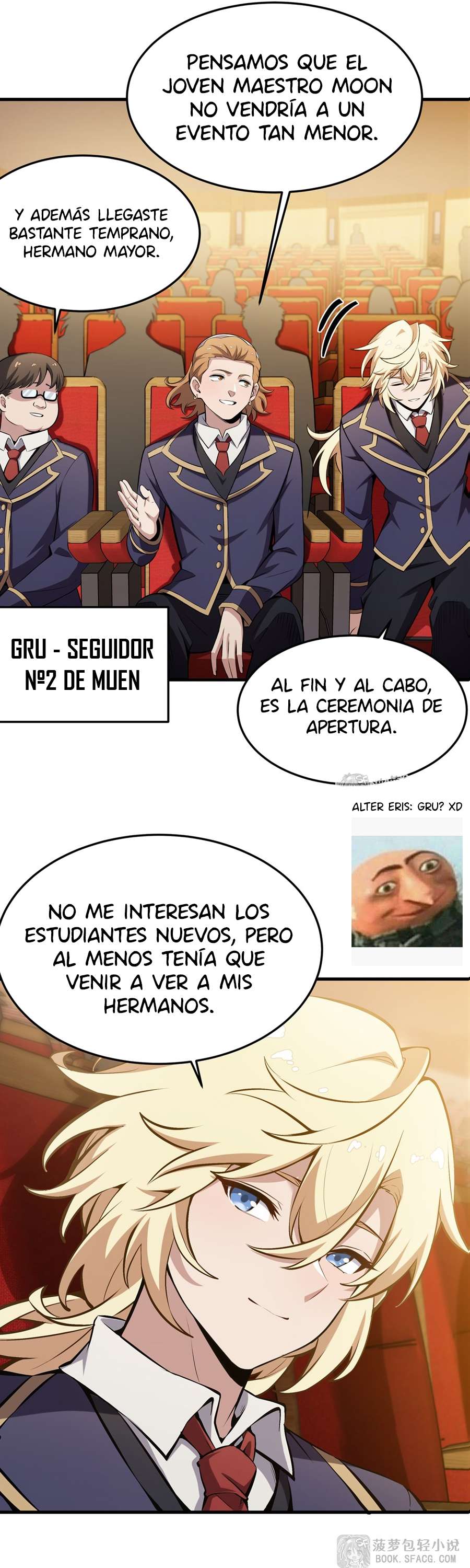 El villano rubio de la novela de la protagonista femenina quiere ser feliz capítulo 45 página 8