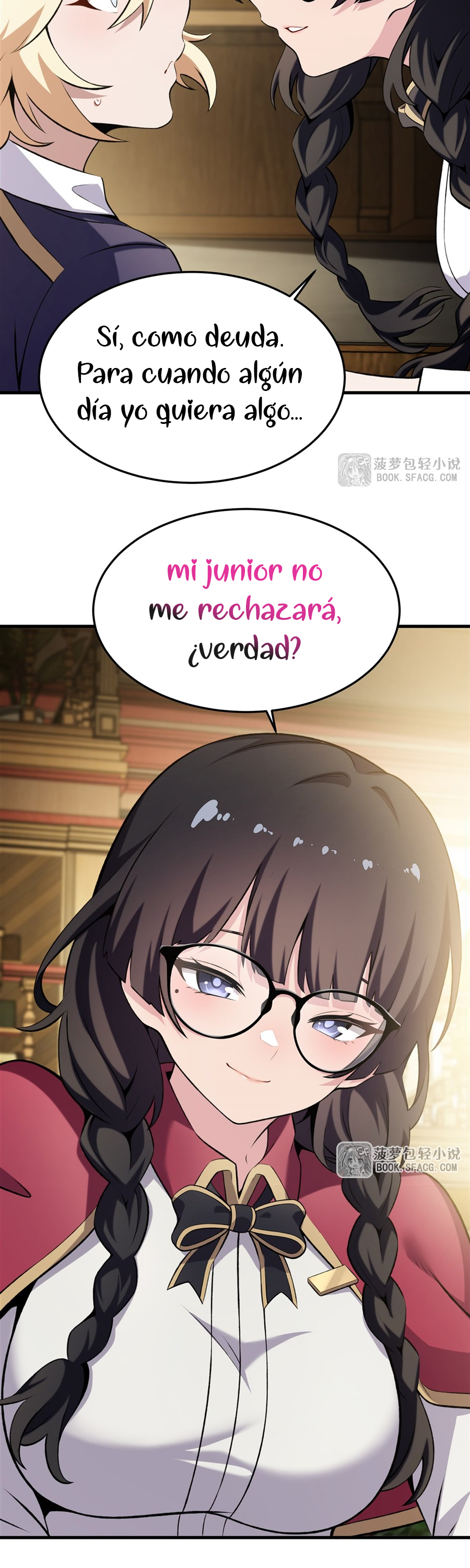 El villano rubio de la novela de la protagonista femenina quiere ser feliz capítulo 48 página 19