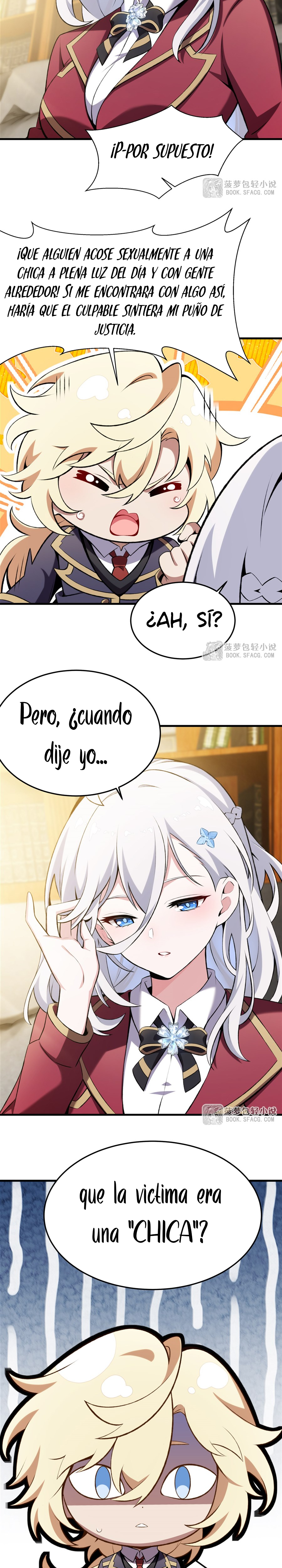 El villano rubio de la novela de la protagonista femenina quiere ser feliz capítulo 49 página 7