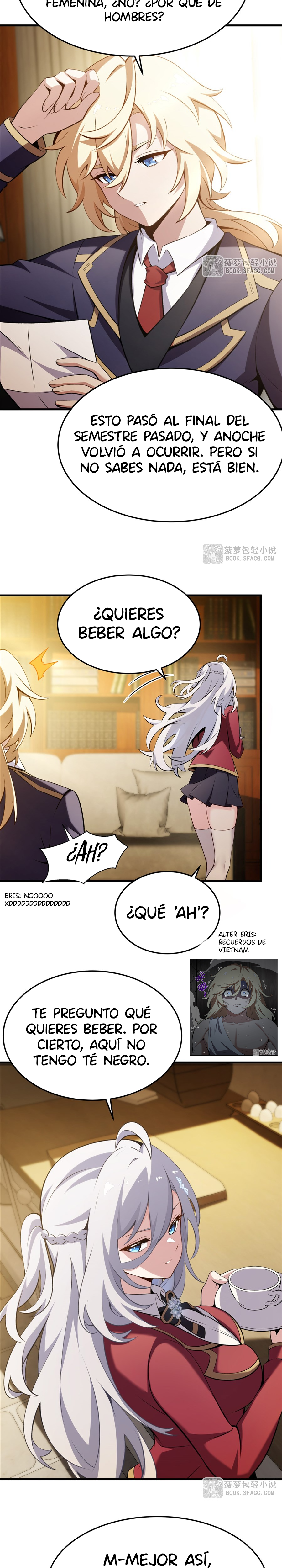 El villano rubio de la novela de la protagonista femenina quiere ser feliz capítulo 49 página 9