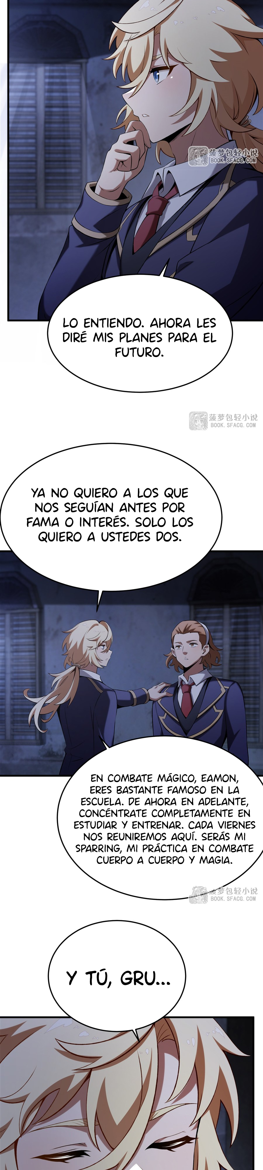 El villano rubio de la novela de la protagonista femenina quiere ser feliz capítulo 50 página 17