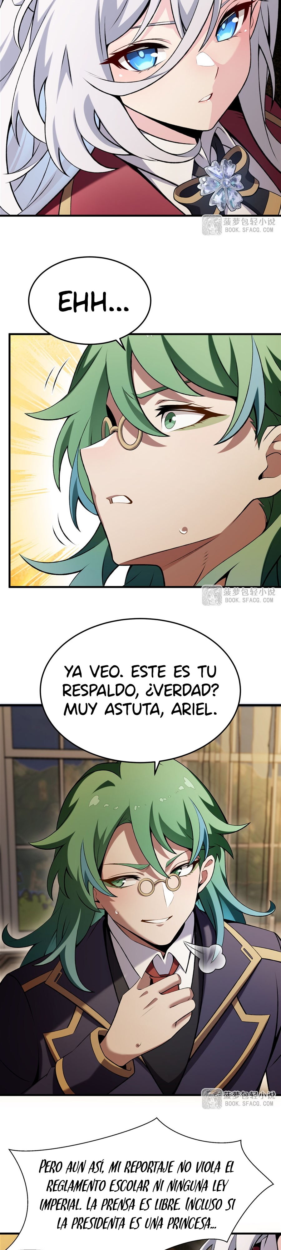 El villano rubio de la novela de la protagonista femenina quiere ser feliz capítulo 51 página 16
