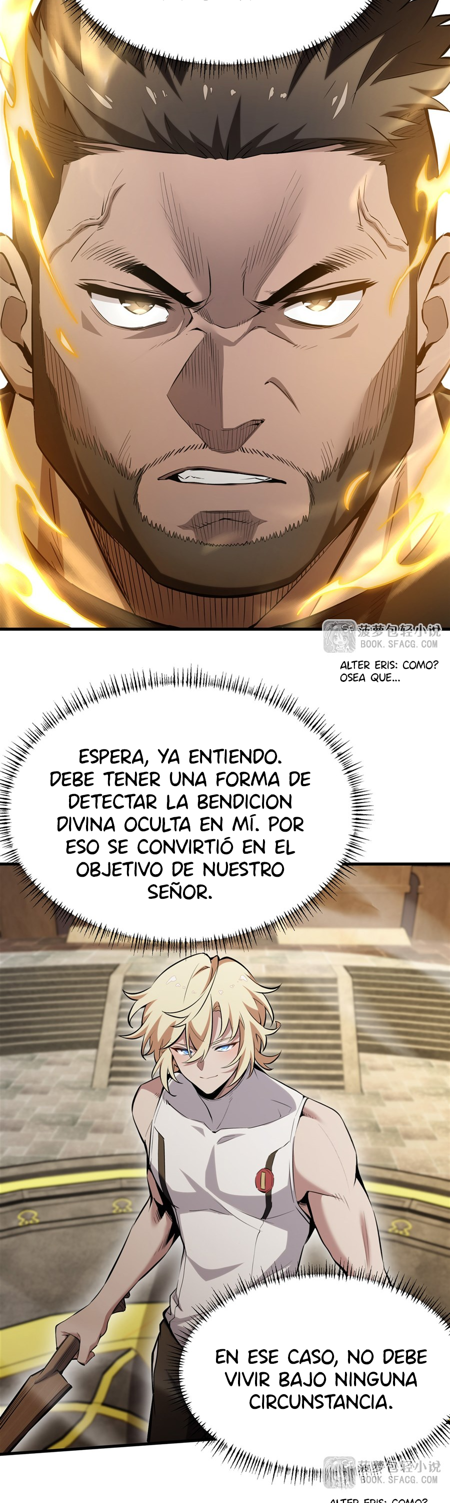 El villano rubio de la novela de la protagonista femenina quiere ser feliz capítulo 53 página 3