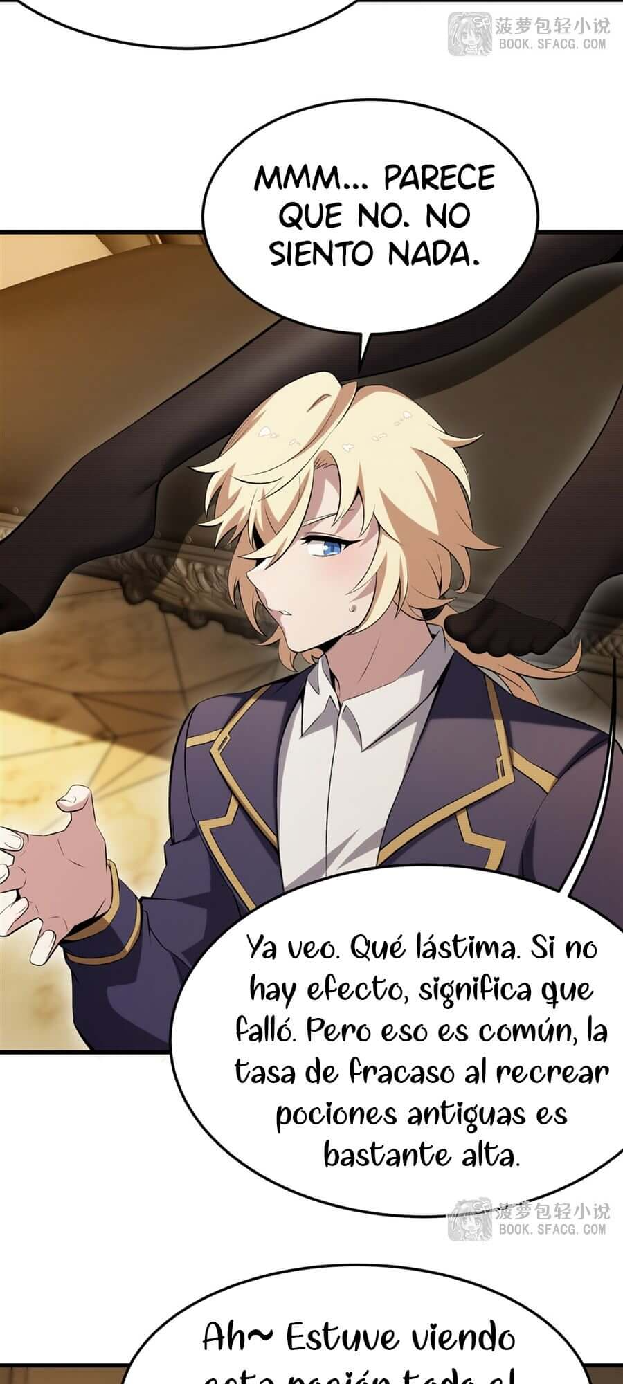 El villano rubio de la novela de la protagonista femenina quiere ser feliz capítulo 54 página 21