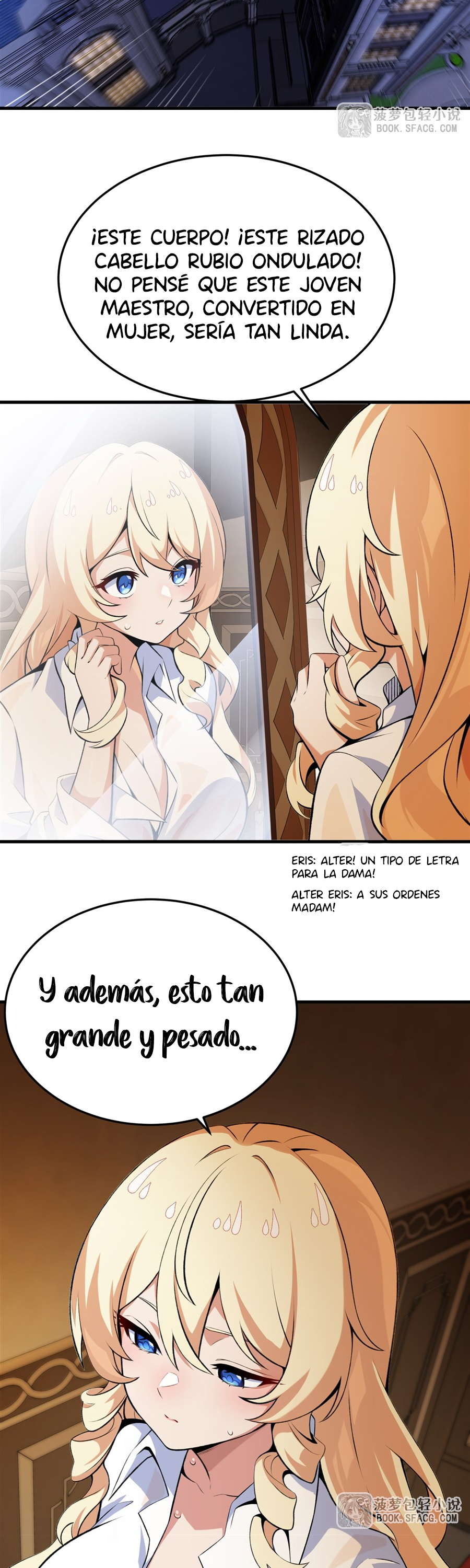 El villano rubio de la novela de la protagonista femenina quiere ser feliz capítulo 56 página 15
