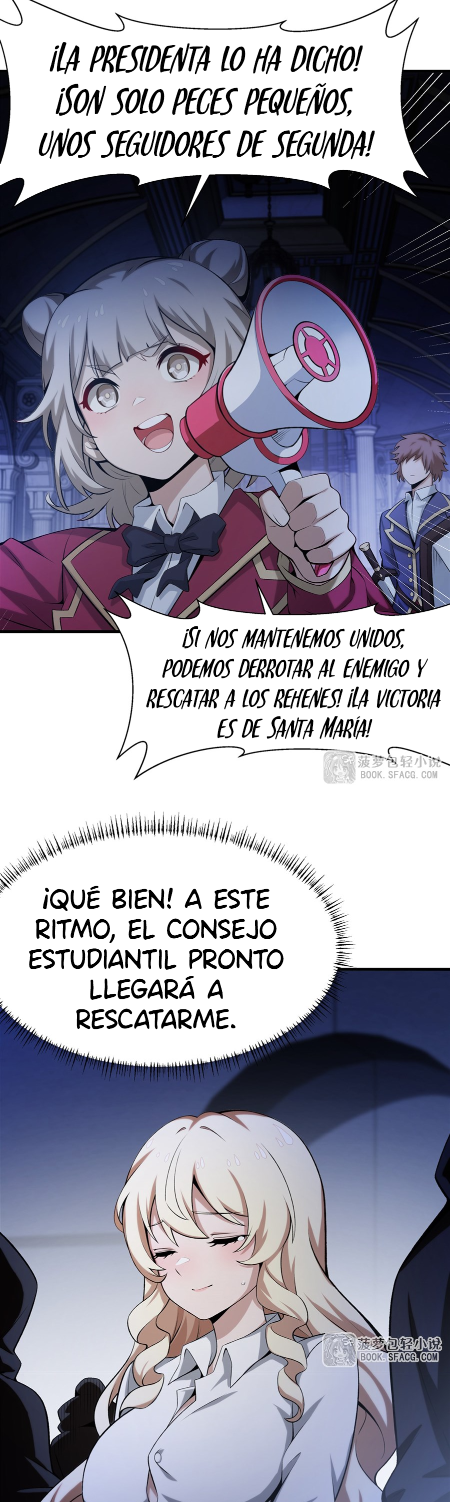 El villano rubio de la novela de la protagonista femenina quiere ser feliz capítulo 58 página 10