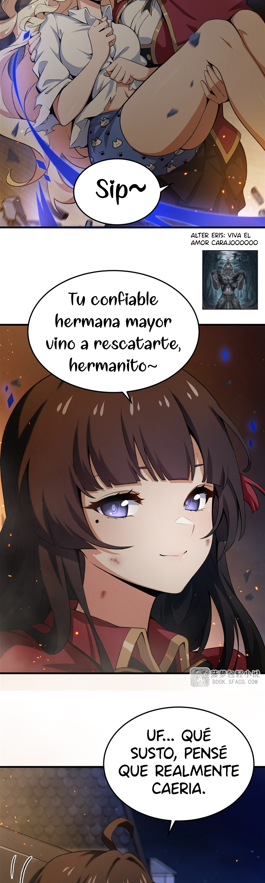 El villano rubio de la novela de la protagonista femenina quiere ser feliz capítulo 59 página 10