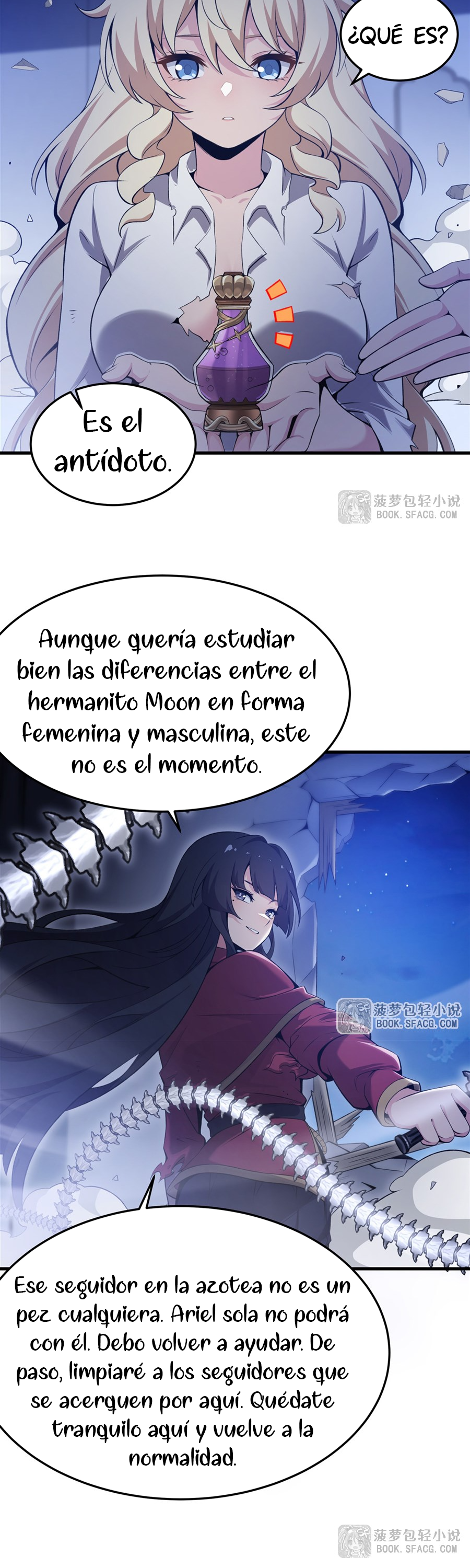 El villano rubio de la novela de la protagonista femenina quiere ser feliz capítulo 59 página 22