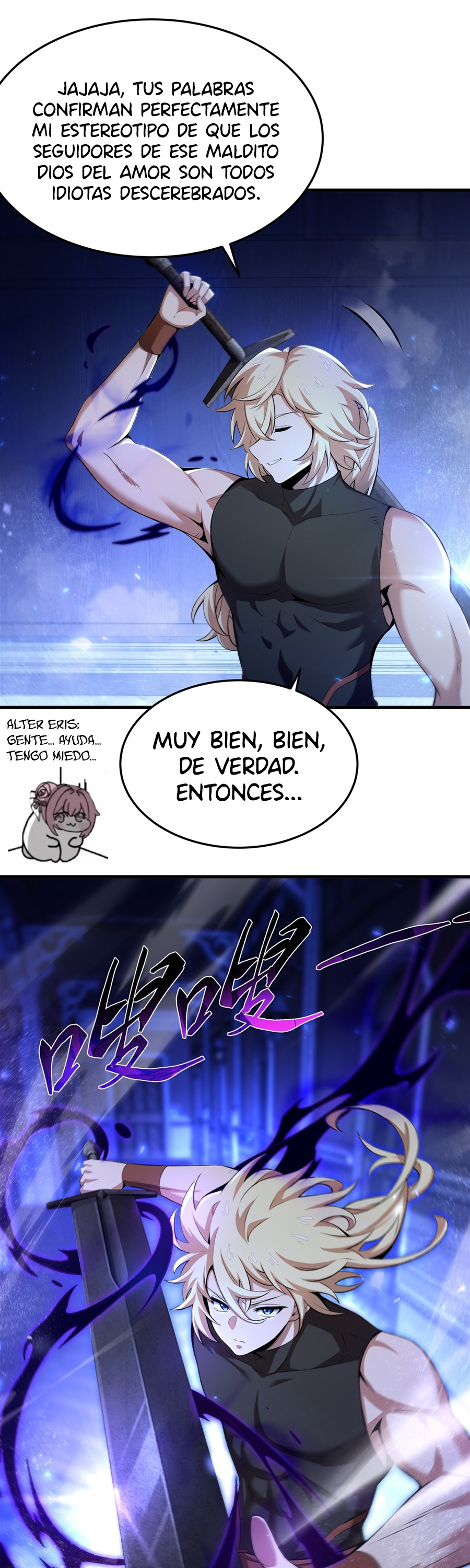 El villano rubio de la novela de la protagonista femenina quiere ser feliz capítulo 61 página 9