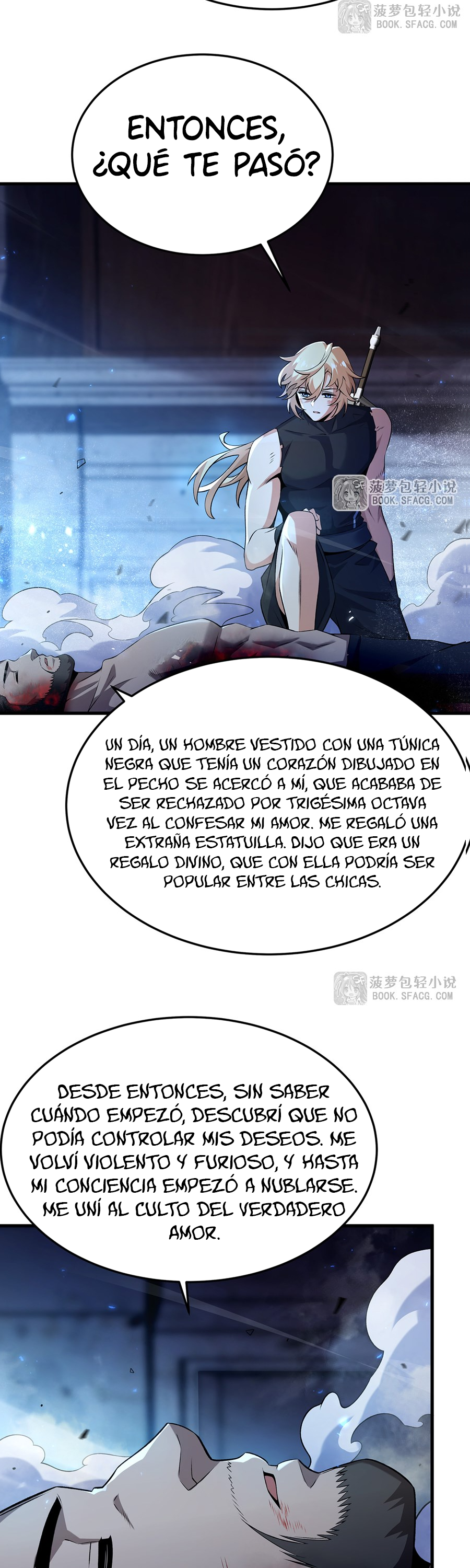 El villano rubio de la novela de la protagonista femenina quiere ser feliz capítulo 62 página 22