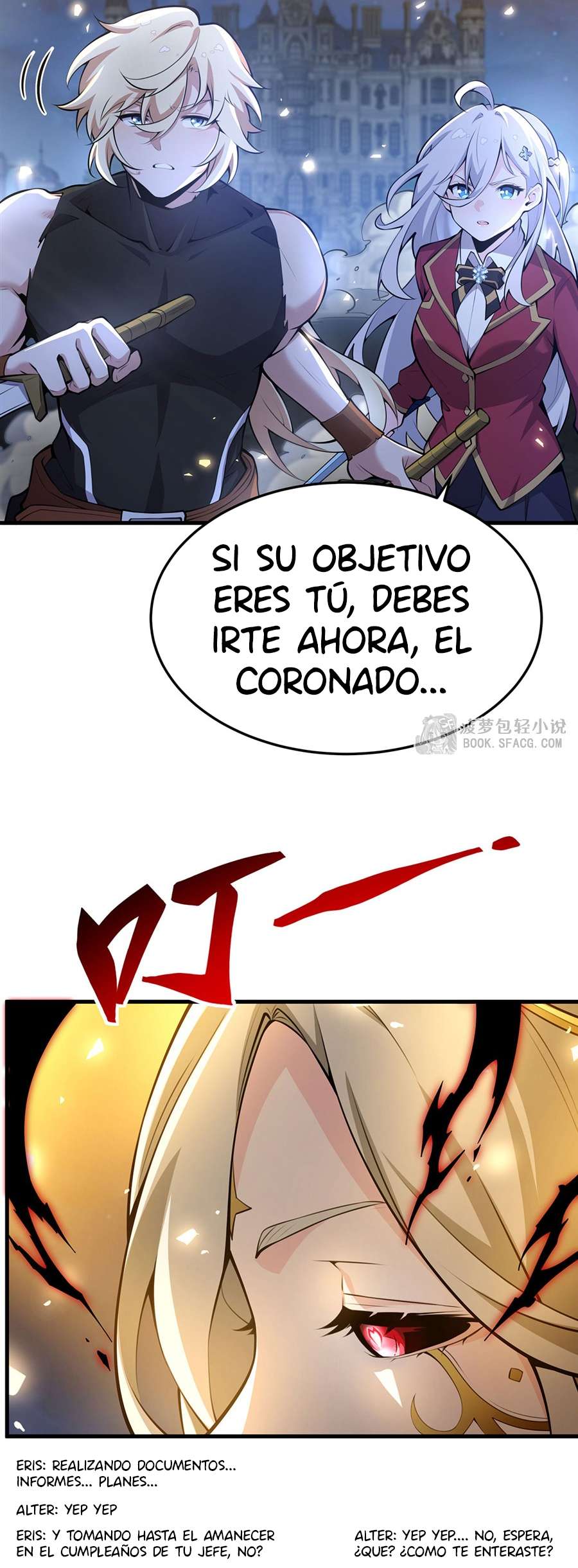 El villano rubio de la novela de la protagonista femenina quiere ser feliz capítulo 66 página 8
