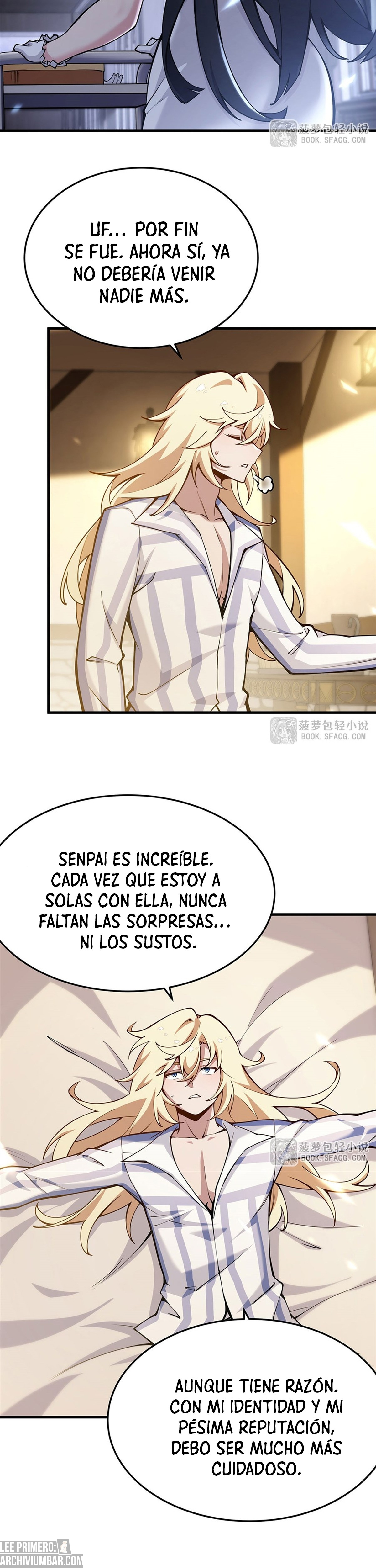 El villano rubio de la novela de la protagonista femenina quiere ser feliz capítulo 76 página 12