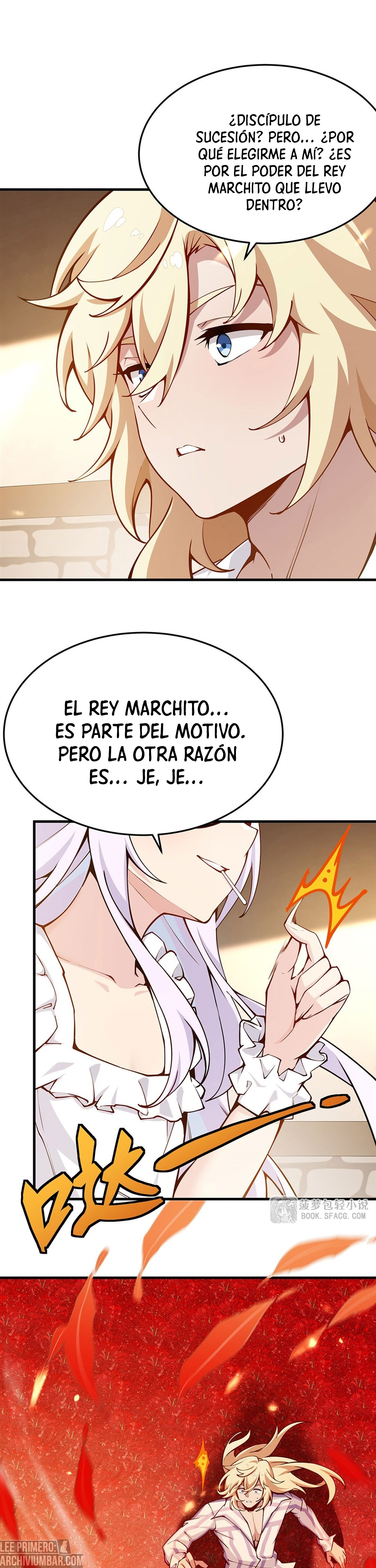 El villano rubio de la novela de la protagonista femenina quiere ser feliz capítulo 76 página 18