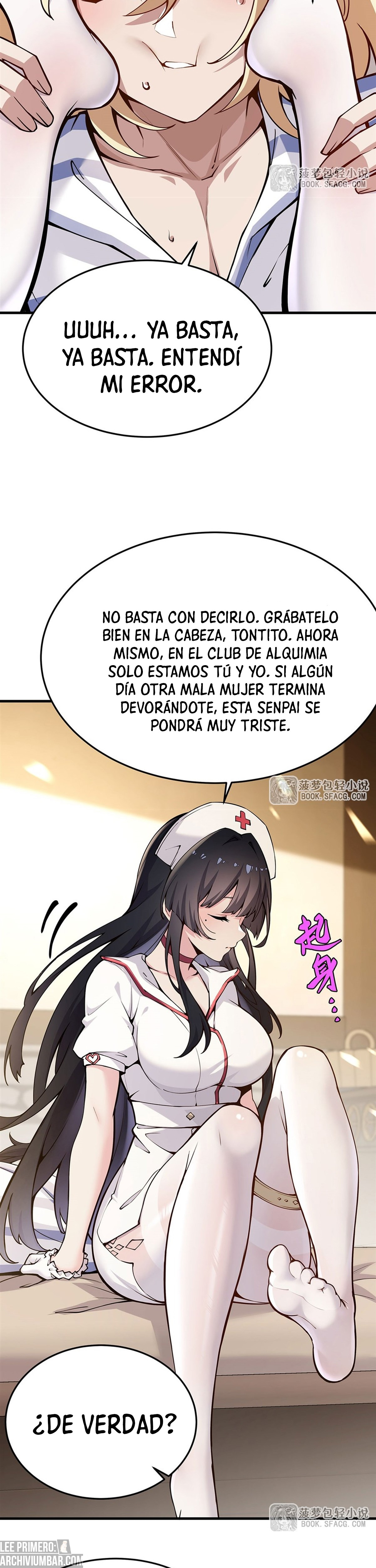 El villano rubio de la novela de la protagonista femenina quiere ser feliz capítulo 76 página 6