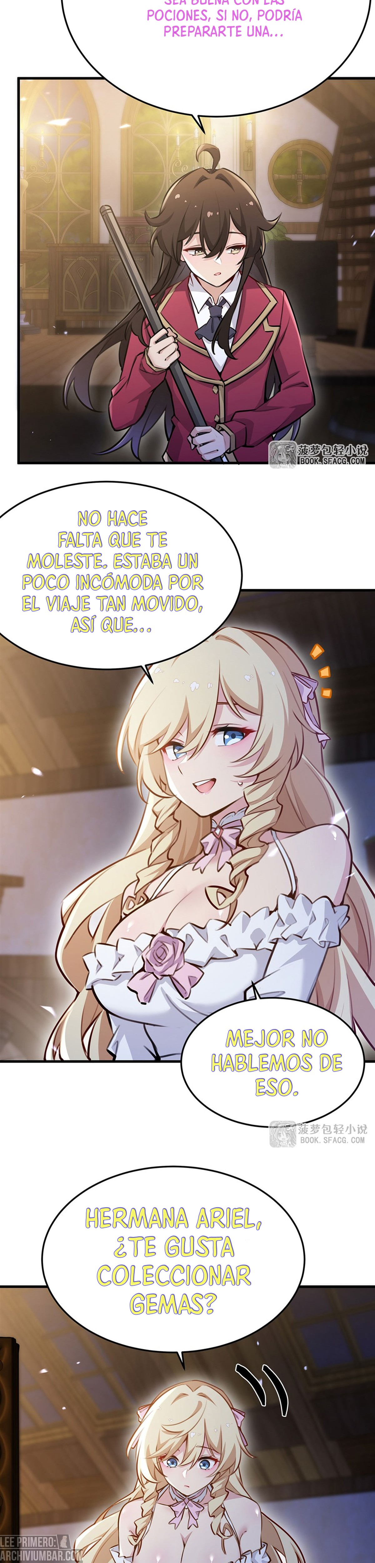 El villano rubio de la novela de la protagonista femenina quiere ser feliz capítulo 82 página 16