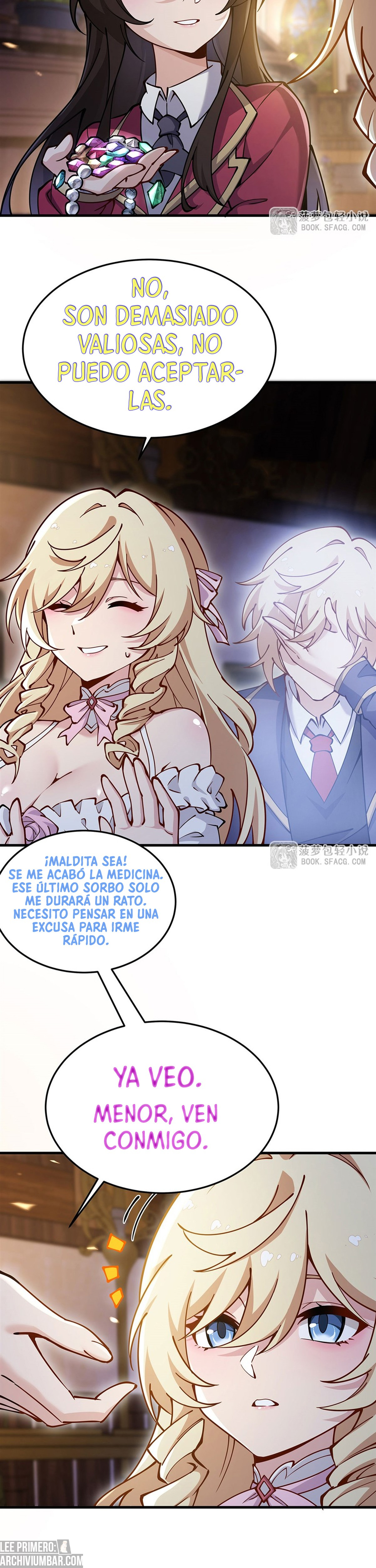 El villano rubio de la novela de la protagonista femenina quiere ser feliz capítulo 82 página 19