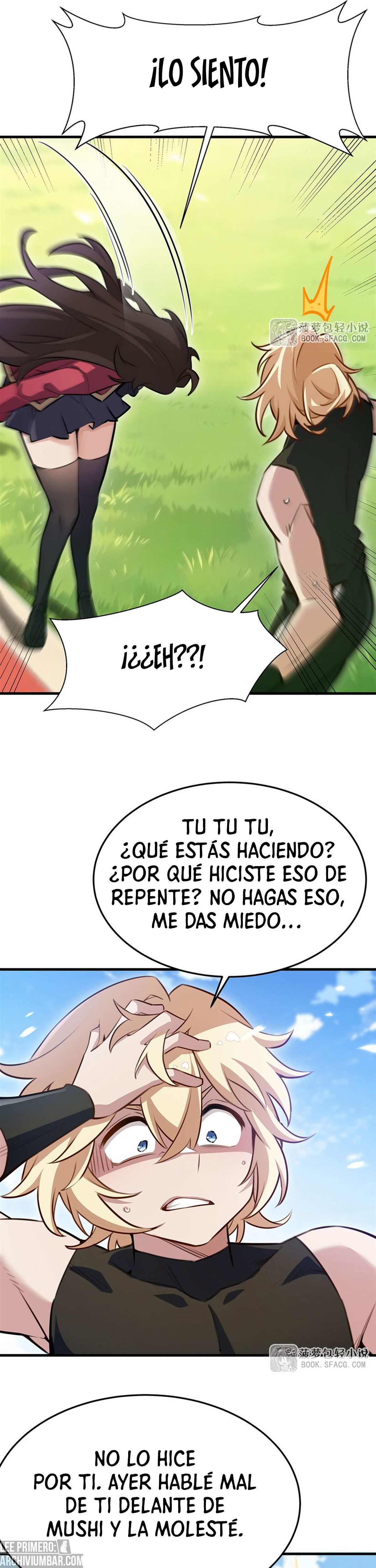 El villano rubio de la novela de la protagonista femenina quiere ser feliz capítulo 84 página 9